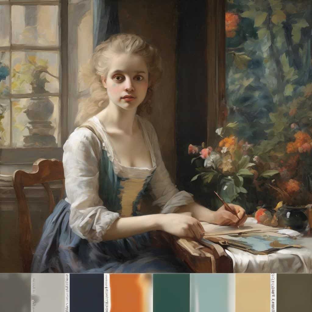 Λιανική άποψη σε πίνακα ζωγραφικής με ιστορική τέχνη και αισθητική υψηλής τέχνης.